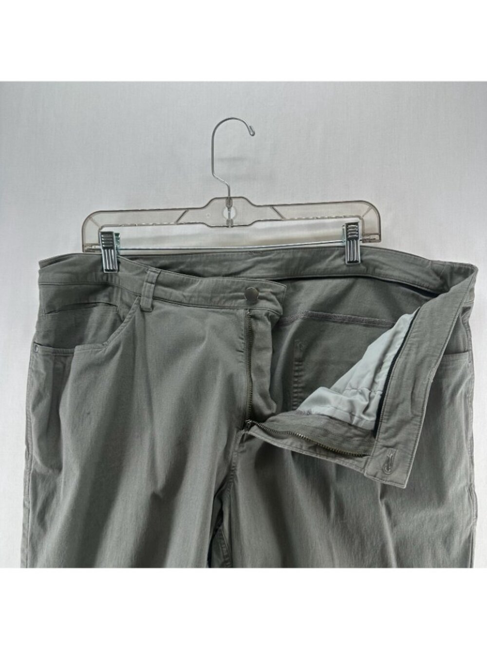 Lululemon ABC Commission Pants Men 38 Travel Trousers Warpstreme Tech Chino Grey - Picture 6 of 12